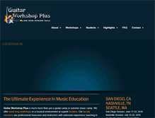Tablet Screenshot of guitarworkshopplus.com